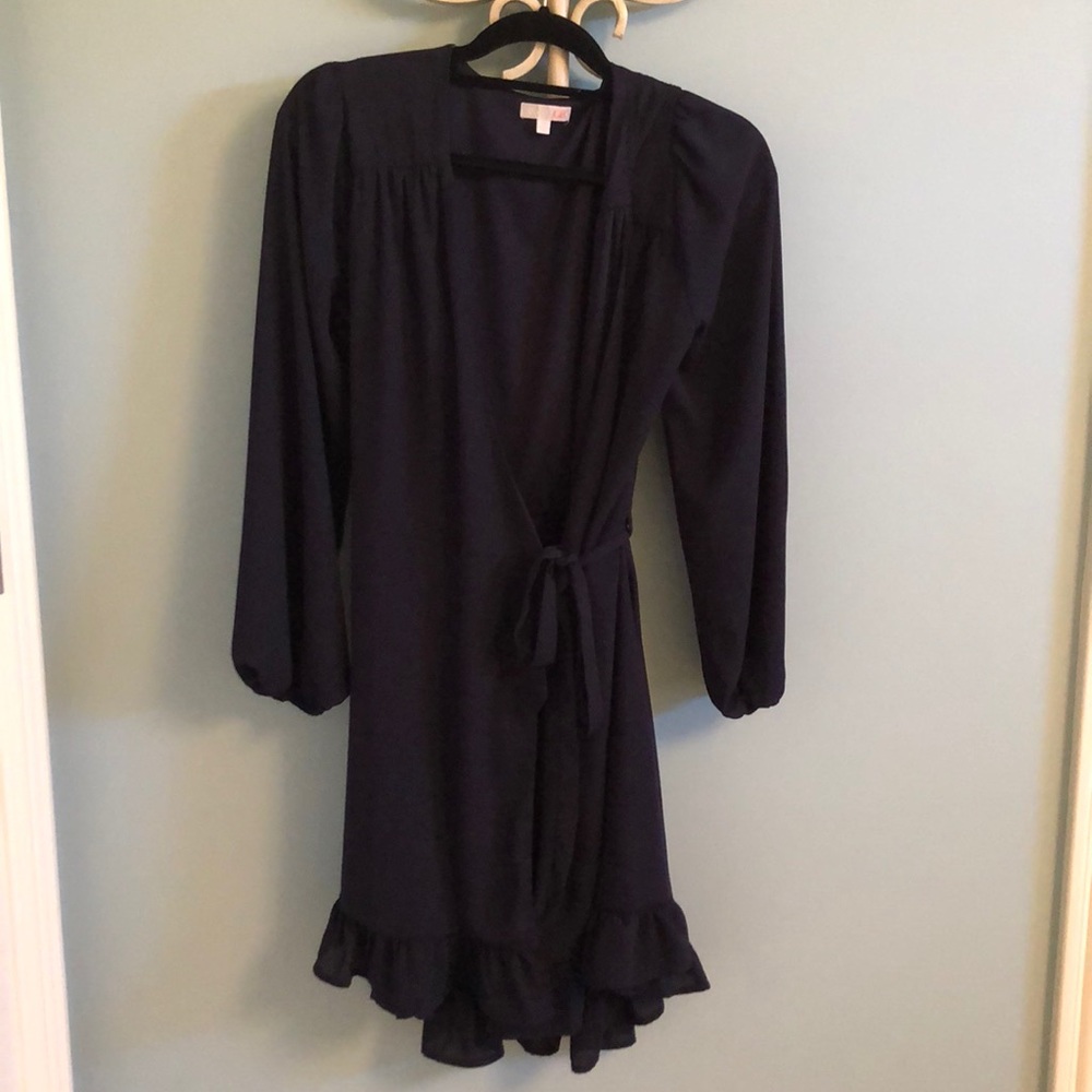 Navy Wrap Dress